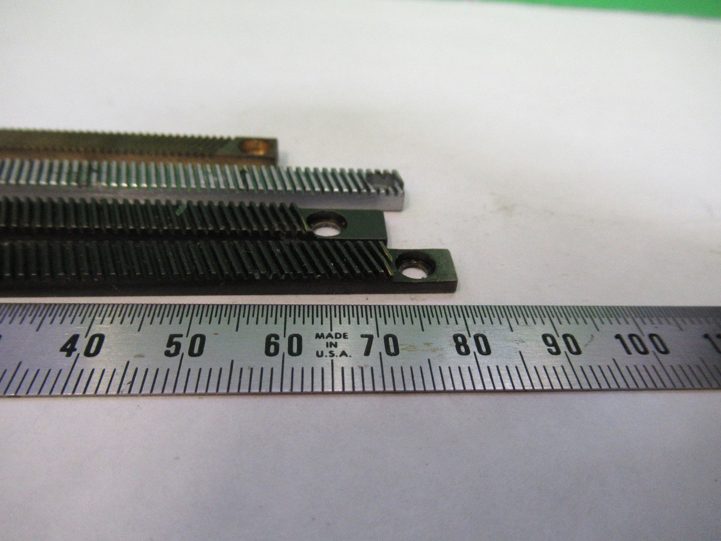 LOT 4 PIECES RACK GEAR BAUSCH LOMB AO SPENCER MICROSCOPE PART AS PICTURE U8-A-40