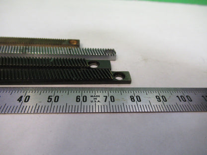 LOT 4 PIECES RACK GEAR BAUSCH LOMB AO SPENCER MICROSCOPE PART AS PICTURE U8-A-40