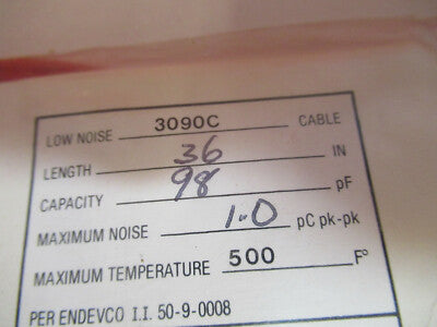 PCB Endevco Low Noise Cable 36in 3090C for accelerometer