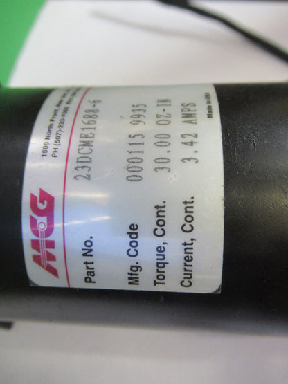 MCG DC MOTOR 23DCMG16688-6 STEP TORQUE MECHATRONICS AS PICTURED H2-A-45
