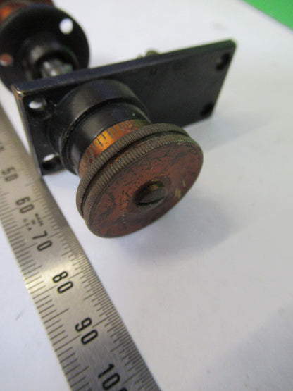ANTIQUE BAUSCH LOMB MICRO STAGE KNOBS BRASS MICROSCOPE PART AS PICTURED S7-A-07