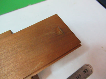 ANTIQUE BAUSCH LOMB MINI WOOD BOX MICROSCOPE PART AS PICTURED  X2-A-85