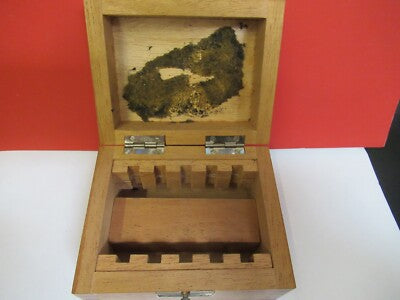 EMPTY WOOD BOX LEITZ GERMANY MICROSCOPE PART AS PICTURED #Q1-A-52