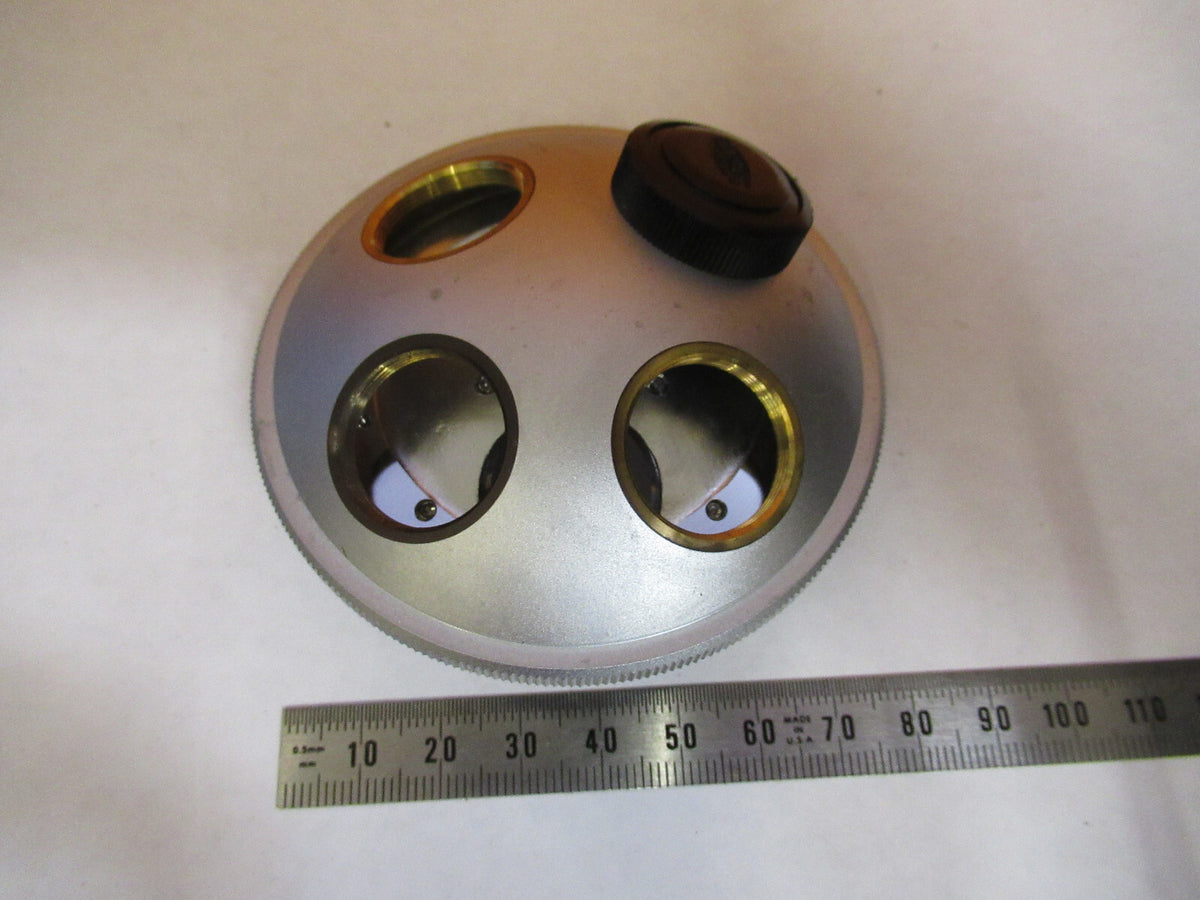 OLYMPUS JAPAN NOSEPIECE QUADRUPLE MICROSCOPE PART AS PICTURED Q9-FT-88