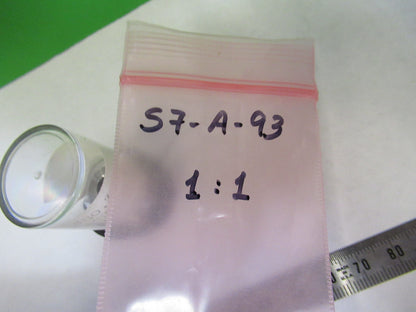 ROLYN GERMANY OPTICS OBJECTIVE 1X MICROSCOPE PART AS PICTURED S7-A-93