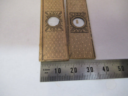 ANTIQUE VICTORIAN PREPARED SLIDE PAIR LONDON MICROSCOPE PART AS PICTURED F8-A-27