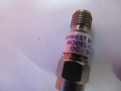 MIDWEST MICROWAVE MODEL DC-18 GHz RF ATTENUATOR FREQUENCY AS PICTURED 6V-FT-73