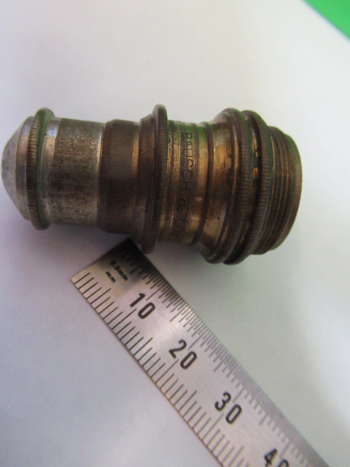 ANTIQUE BRASS OBJECTIVE BAUSCH LOMB MICROSCOPE PART AS PICTURED X6-A-52