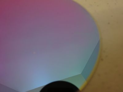 Rare Sapphire Wafer Coated with Platinum + Strontium Titanate