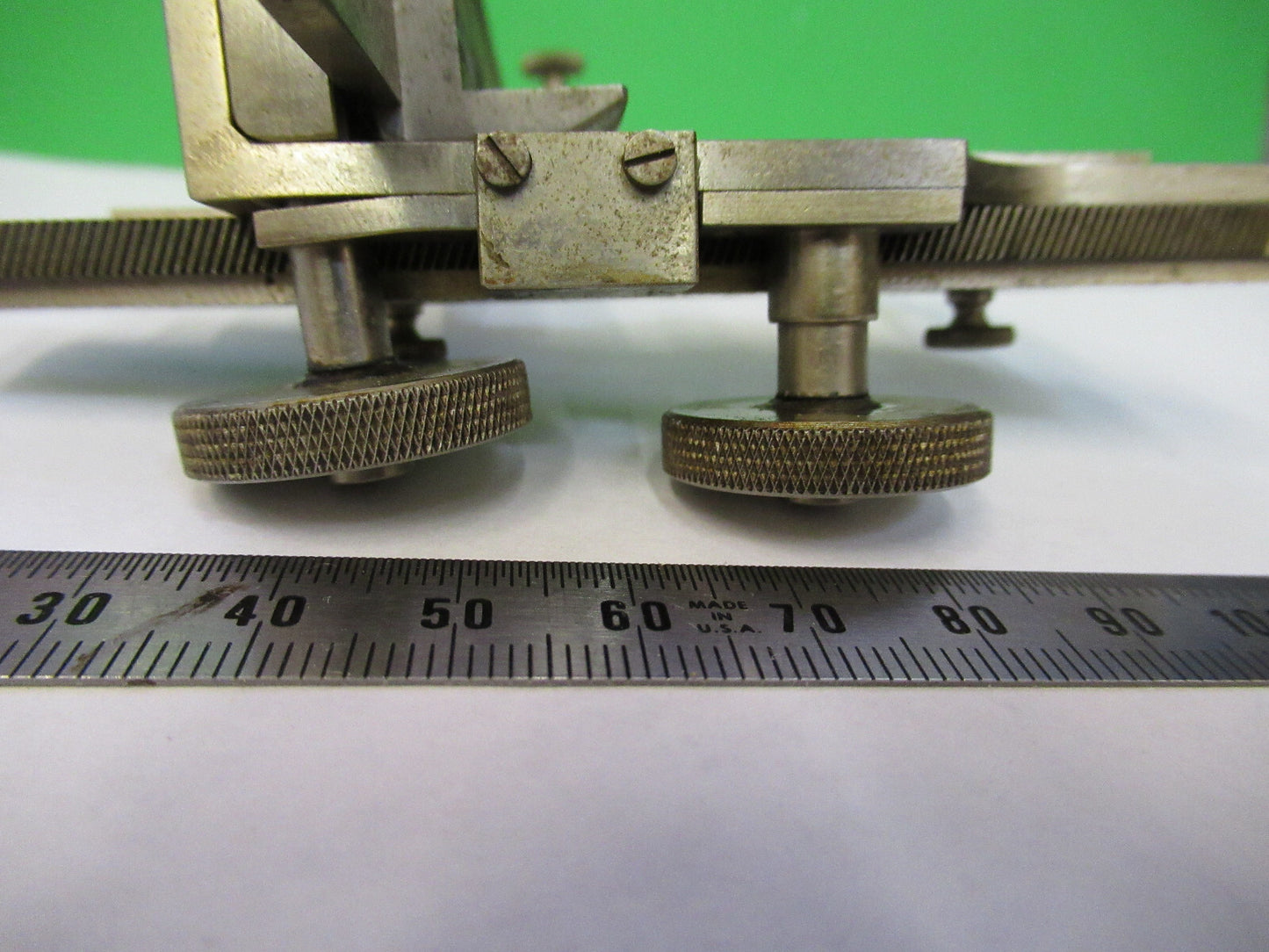 ANTIQUE SPENCER STAGE CLIPS XY BRASS MICROSCOPE PART AS PICTURED S1-B-06