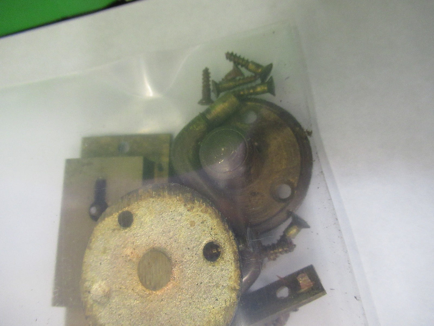 ANTIQUE BAKER UK SET HANDLE + LOCK NO KEY MICROSCOPE PART AS PICTURED U8-A-02