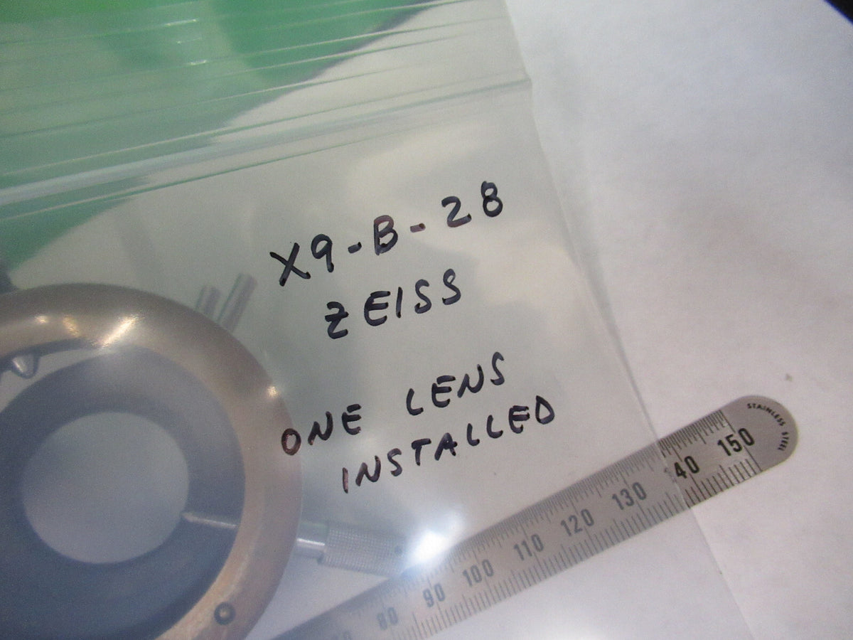 ZEISS GERMANY POL BRASS CONDENSER HOLDER MICROSCOPE PART AS PICTURED X9-B-28