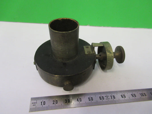 Antique Brass Slit Adjust Unknown Rare Collimator Scope Part AS Picture