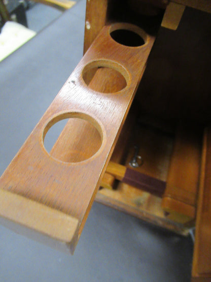 Empty Busch Germany Wood Cabinet Antique Microscope Part