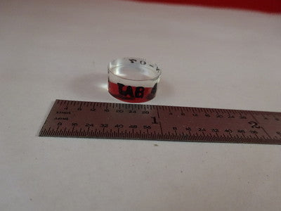 OPTICAL FLAT SMALL DIAMETER FUSED SILICA 1/10 WAVE LASER OPTICS AS IS #80-21