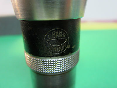 VINTAGE OPTICAL MICROSCOPE PART EYEPIECE 10X C BAKER LONDON OPTICS BIN#A4-04
