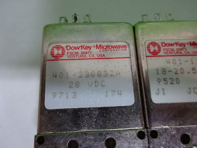 LOT 2 EA SWITCHES DOWKEY  RF MICROWAVE FREQUENCY AS IS #4B-A-14