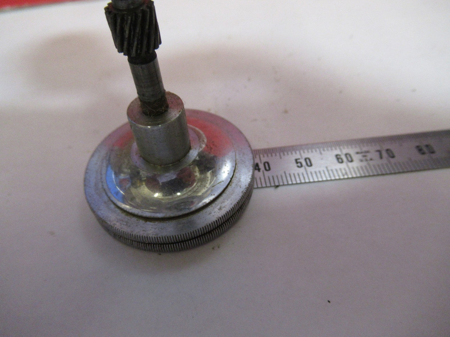 ANTIQUE BAUSCH LOMB SET OF KNOBS GEAR STAGE MICROSCOPE PART AS PICTURED V7-A-47