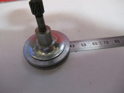 ANTIQUE BAUSCH LOMB SET OF KNOBS GEAR STAGE MICROSCOPE PART AS PICTURED V7-A-47