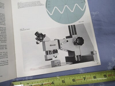 LEITZ GERMANY BROCHURE MEASURING TOOLMAKER MICROSCOPE PART AS PICTURE &A9-A-118