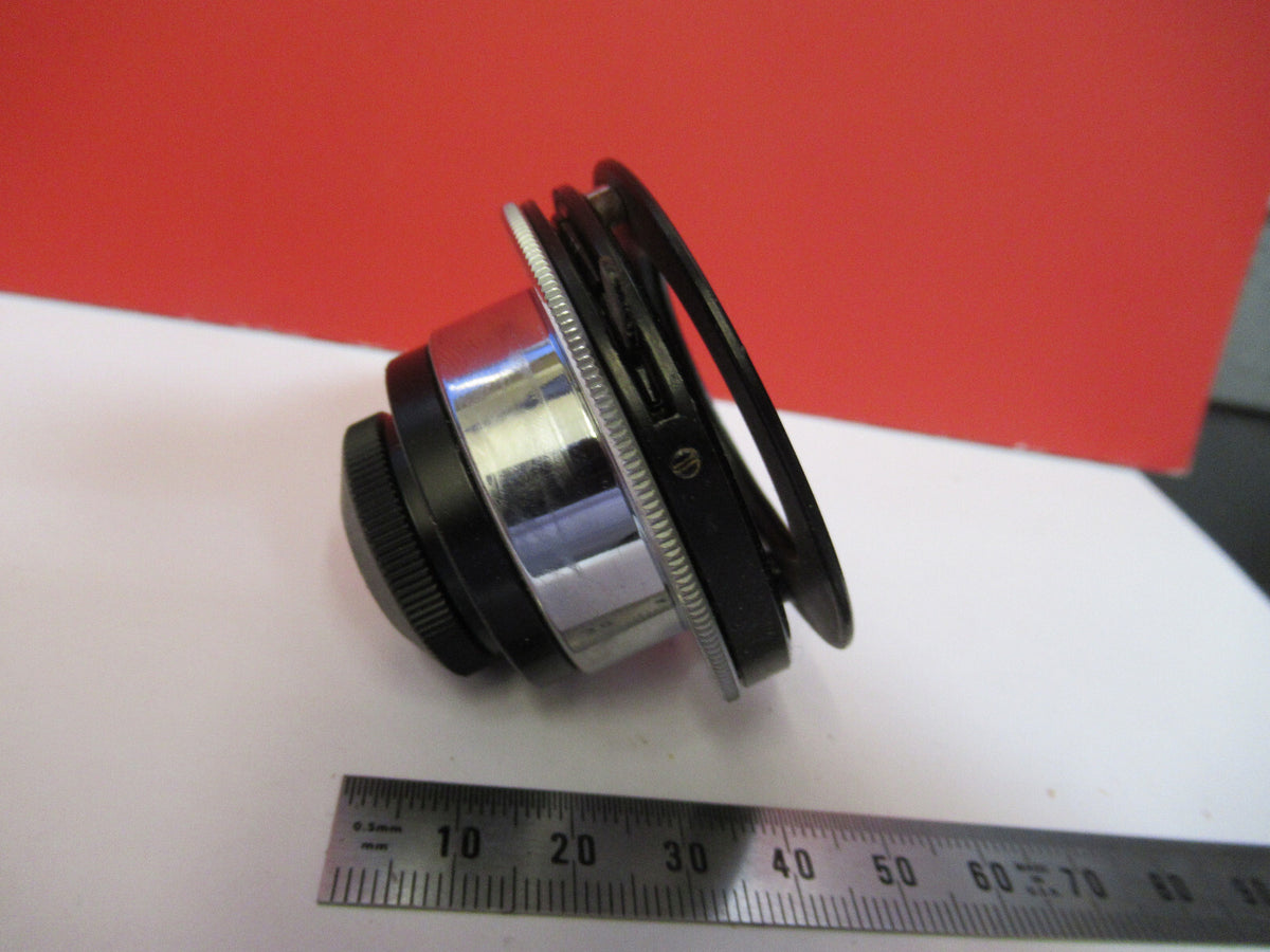 OLYMPUS JAPAN CONDENSER IRIS OPTICS MICROSCOPE PART AS PICTURED S3-B-53