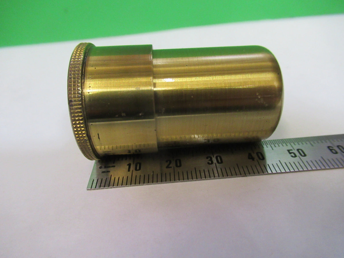 ANTIQUE EMPTY BRASS CAN for OBJECTIVE BAKER MICROSCOPE PART AS PICTURED &Z7-A-35