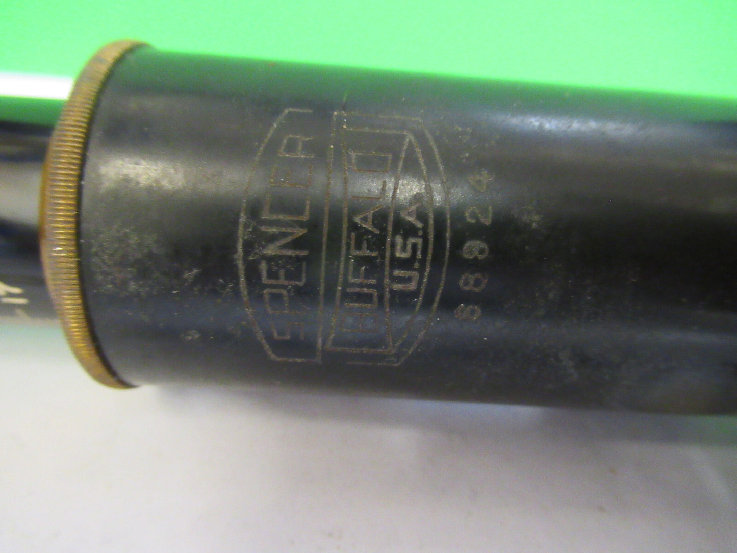 Antique Spencer Lens Co. Brass Tubus + Nosepiece Microscope Part