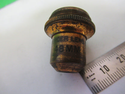 ANTIQUE BRASS SPENCER OBJECTIVE 48mm LENS MICROSCOPE PART AS PICTURED X3-B-94