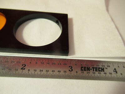 OLYMPUS ORANGE FILTER SLIDE OPTICS MICROSCOPE PART AS PICTURED &FT-5-136