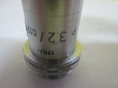 MIKROSKOPTEIL OBJEKTIV LEITZ DEUTSCHLAND 3.2XP OPTICS BIN#U1-42
