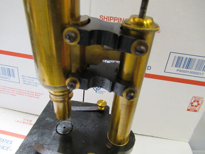 BRASS ANTIQUE SEIBERT GERMANY RARE MICROSCOPE  AS PICTURED LOB-PARYLE