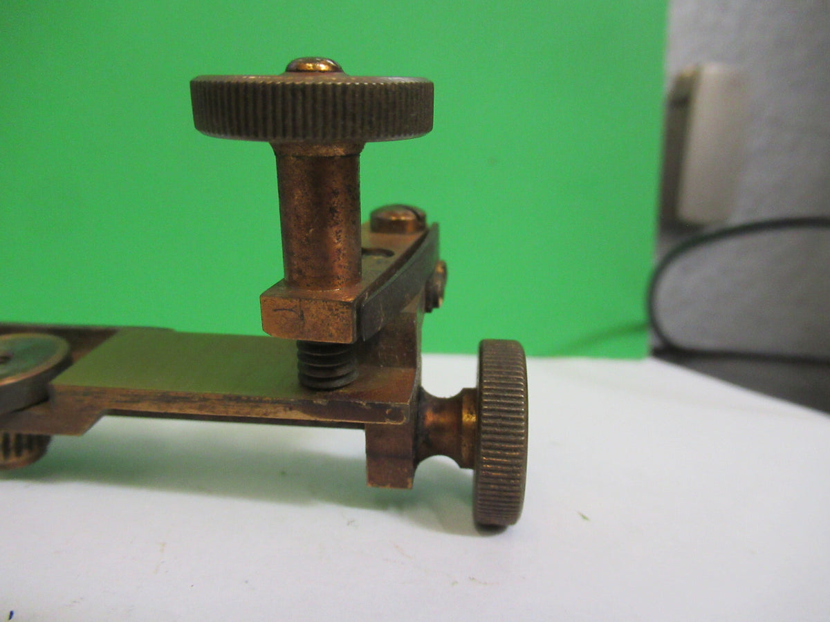 Antique J. J. Swift & Son London Brass Stage Clips Xy Microscope Part