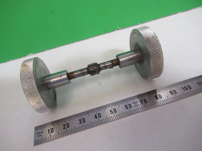 ANTIQUE STAGE KNOBS BAUSCH LOMB MICROSCOPE PART AS PICTURED X3-B-100