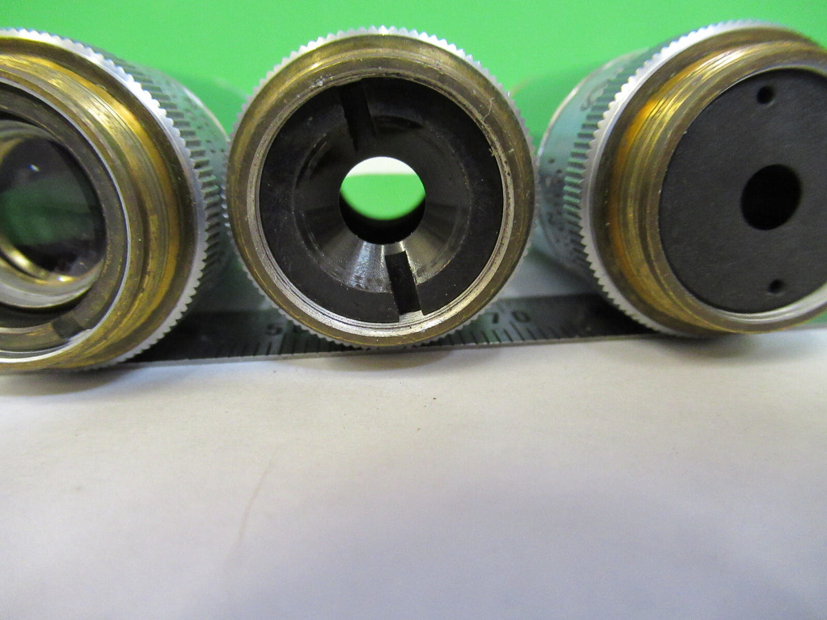 LOT 4ea OBJECTIVE BAUSCH LOMB INDUSTRIAL MICROSCOPE PART AS PICTURED X6-A-105