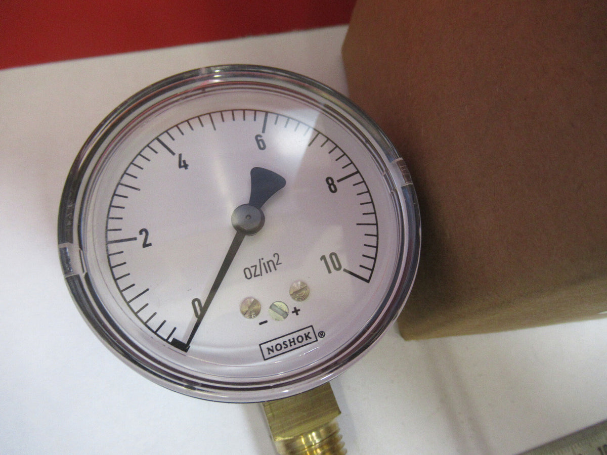 NOSHOK MANOMETER DIAPHRAGM GAUGE SWISS 25-250-10 OZ/IN2 AS PICTURED &H9-B-23