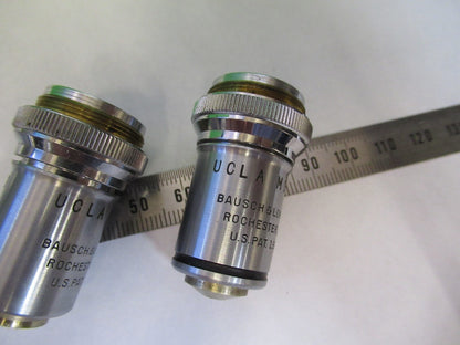LOT OBJECTIVES UCLA BAUSCH LOMB SPENCER MICROSCOPE PART AS PICTURED Q7-B-40