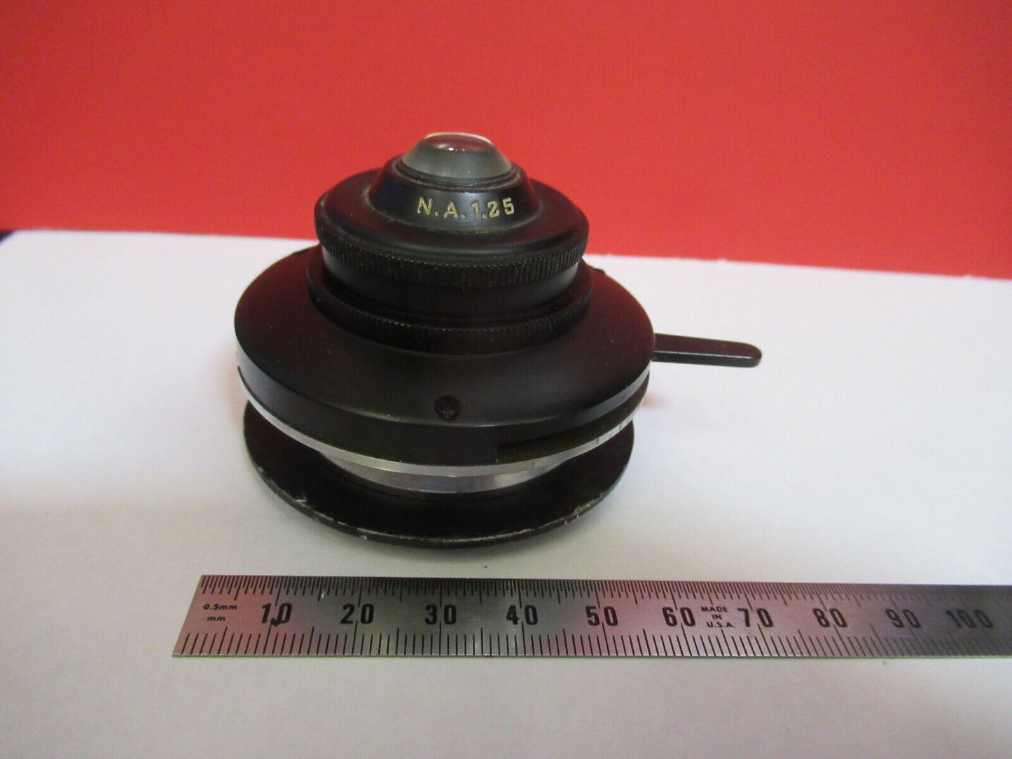 VINTAGE AO SPENCER CONDENSER + IRIS MICROSCOPE PART AS PICTURED S6-A-36