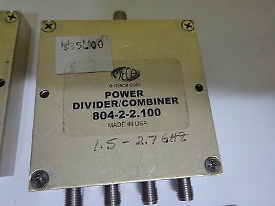 RF MICROWAVE FREQUENCY MECA POWER DIVIDER SPLITTER GHz AS IS BIN#X2-08