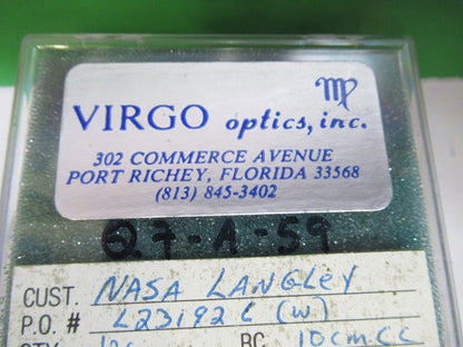 OPTICAL ex-NASA COATED LENS INFRARED LASER OPTICS AS PICTURED Q7-A-59