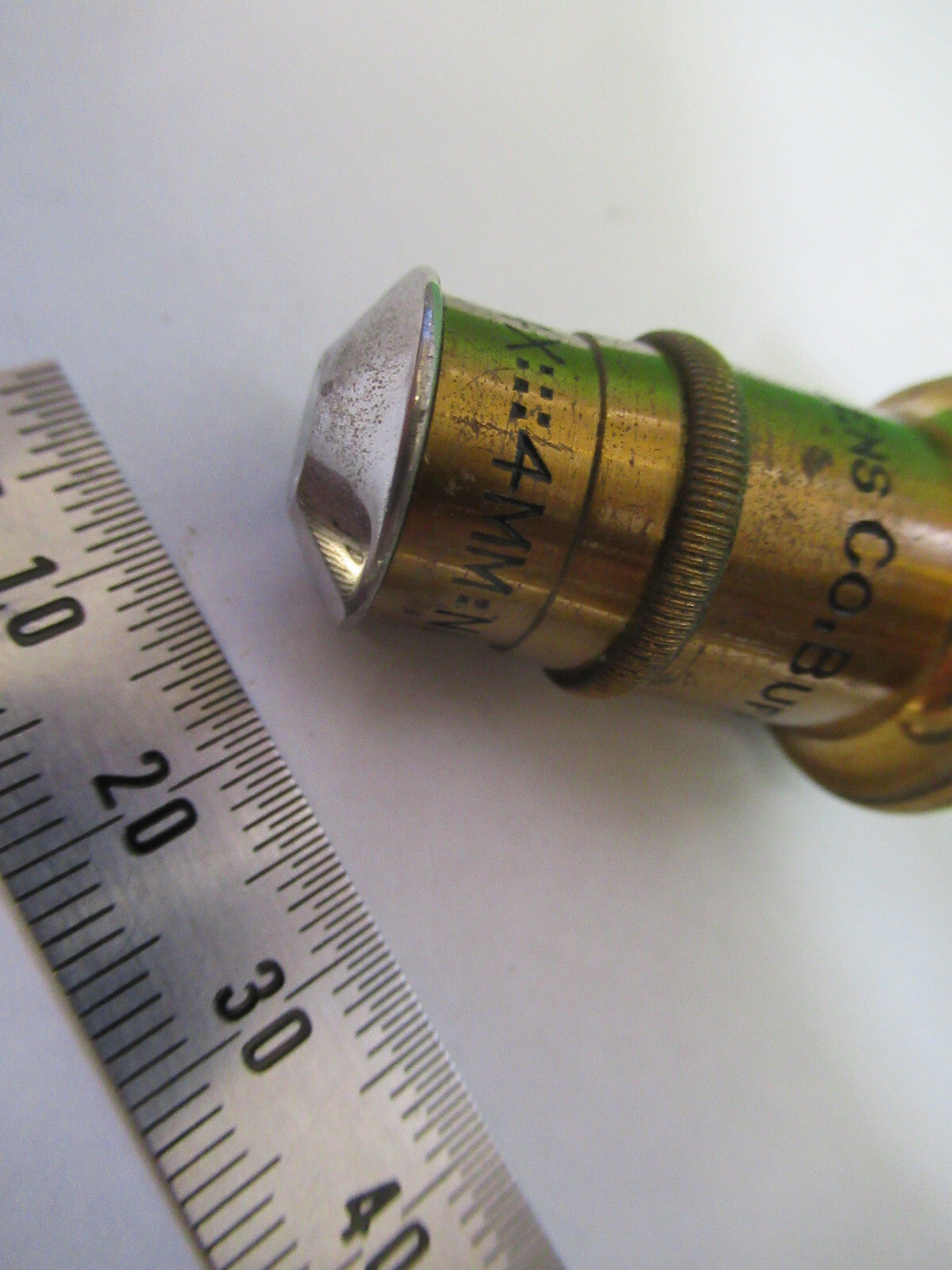 Spencer Lens Co. Objective 44X Antique Brass Microscope Part