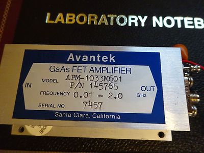 RF Microwave Frequency Amplifier 2 GHz Avantek GaAs Fet APM-1033