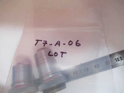 LOT BAUSCH LOMB OBJECTIVES 10X 43X OPTICS MICROSCOPE PART AS PICTURED  T7-A-06