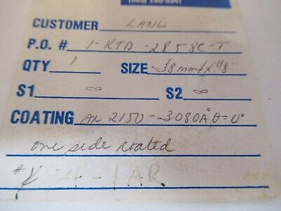 OPTICAL COATED LENS UV ULTRAVIOLET OPTICS AS PICTURED &A3-B-40