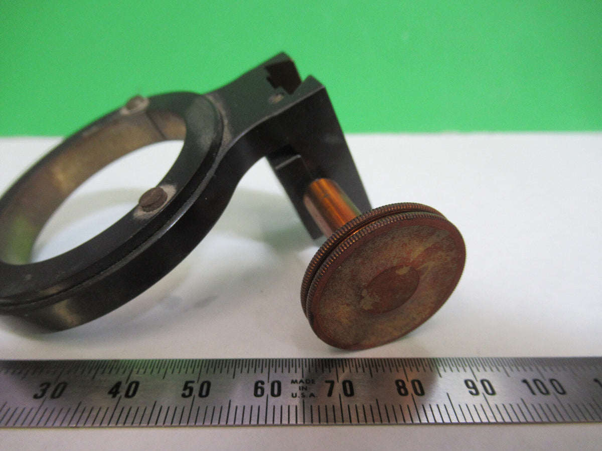 ANTIQUE BAUSCH LOMB CONDENSER HOLDER MICROSCOPE PART AS PICTURED H7-B-76