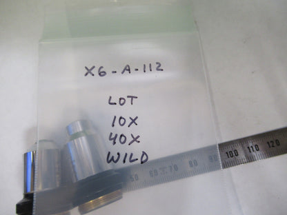 Lot 2 Ea Wild M20 M11 Objective 10X 40X Microscope Part
