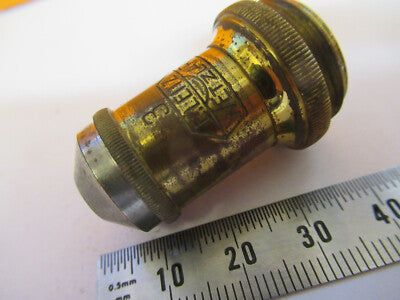 ANTIQUE ERNST LEITZ "3" BRASS OBJECTIVE MICROSCOPE PART AS PICTURED R7-A-58