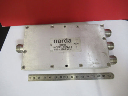 RF MICROWAVE SPLITTER DIVIDER NARDA  3372A-3 800-2500 MHz PICTURED G4-A-19