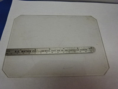 MICROSCOPE PART OLYMPUS JAPAN GLASS STAGE 5"x7" OPTICS AS IS #83-07