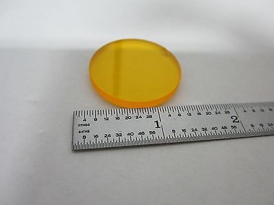 MICROSCOPE PART OBJECTIVE ZEISS GERMANY YELLOW FILTER OPTICS AS IS BIN#P4-06