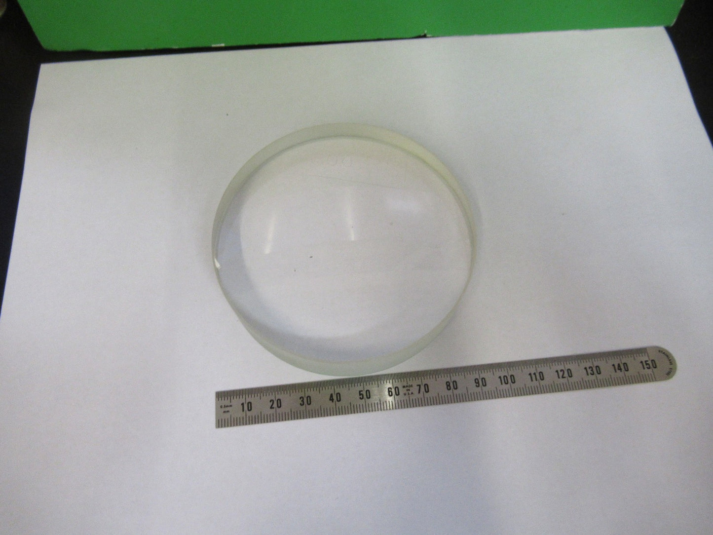 HUGE OPTICAL PLANO CONVEX THICK GLASS MIL SPEC OPTICS AS PICTURED V3-A-04